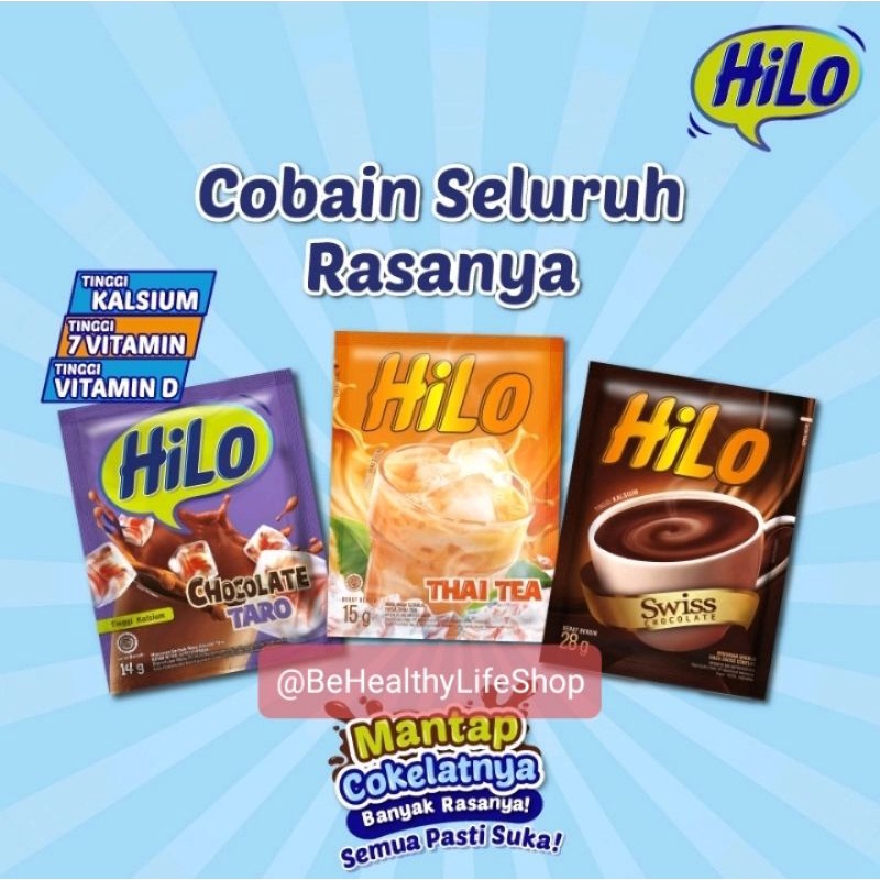 

Hilo Chocolate Taro / White Chocolate / Chocolate / Thai Tea / Teh Tarik 10 sachet