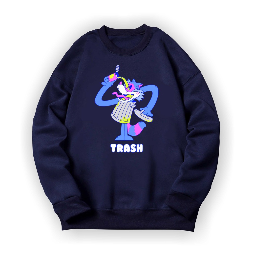 TRASH Sweater Crewneck II TRASH Basic Sweater II Sweatshirt Sz M - XL ( Pria &amp; Wanita / Anak &amp; Dewasa )