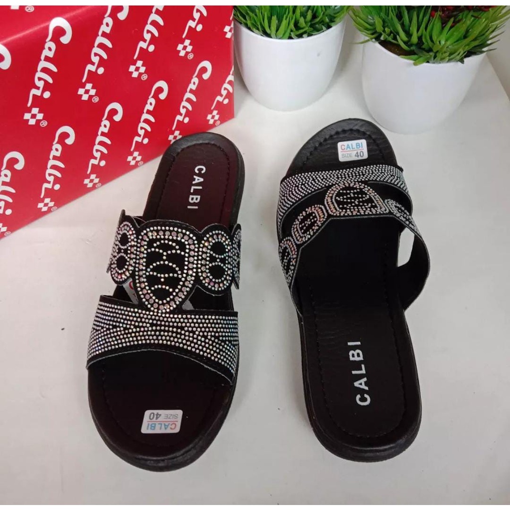 Sandal wanita / sandal calbi / sandal calbi motif payung / calbi wanita