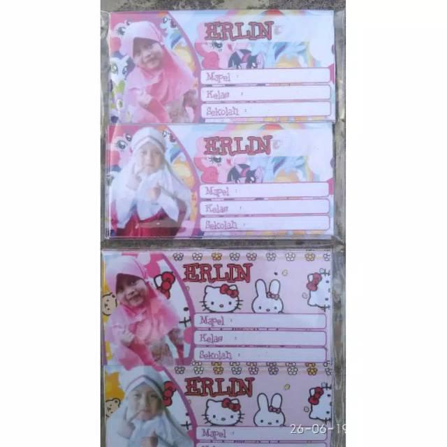 

READY!!!! BISA COD STICKER LABEL KARAKTER CUSTOM SESUAI REQuest ISI 24PCS NAMA,KELAS,MATA PELAJARAN