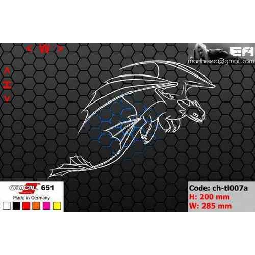 ea cutting sticker / decal Code: ch-tl007a ( toothless dragon )