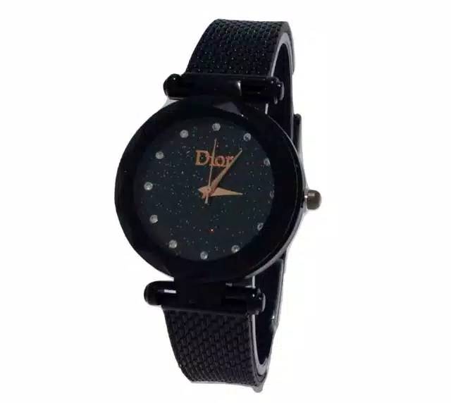 Jam Tangan Wanita Diyoor Diamond Strap Rubber Full Color