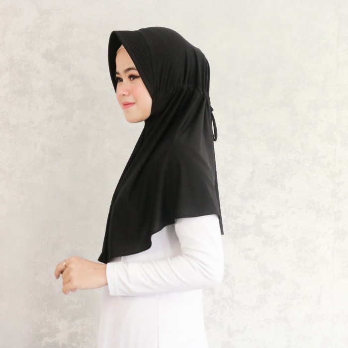 JM KERUDUNG SERUT JOKOWI POLOS TERMURAH - Hitam