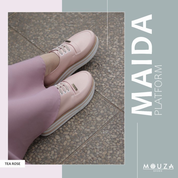 SEPATU WANITA MAIDA SHOES WEDGES BY MOUZA INDONESIA - TEA ROSE, 36