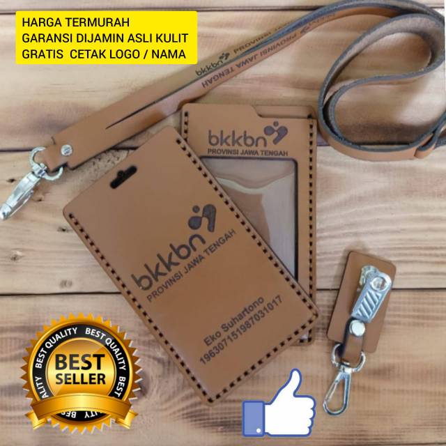 

⭐⭐⭐⭐⭐NAME TAG KULIT CUSTOM NAMA DAN LOGO PERUSAHAAN, ID CARD HOLDER KULIT, TALI ID CARD KULIT
