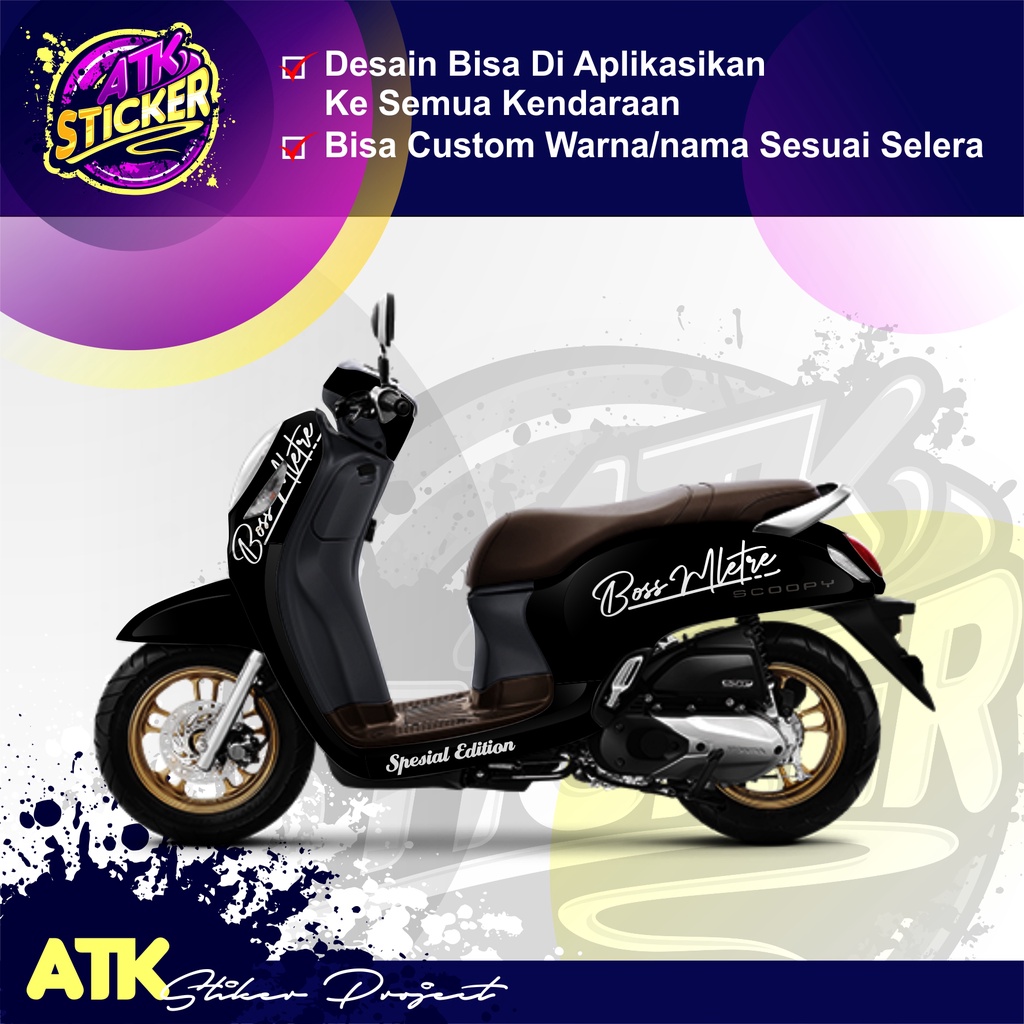 Stiker Striping Scoopy Prestige 2021 "BossMletre" Stiker Cuting Scoopy Stiker Body List Body Scoopy 