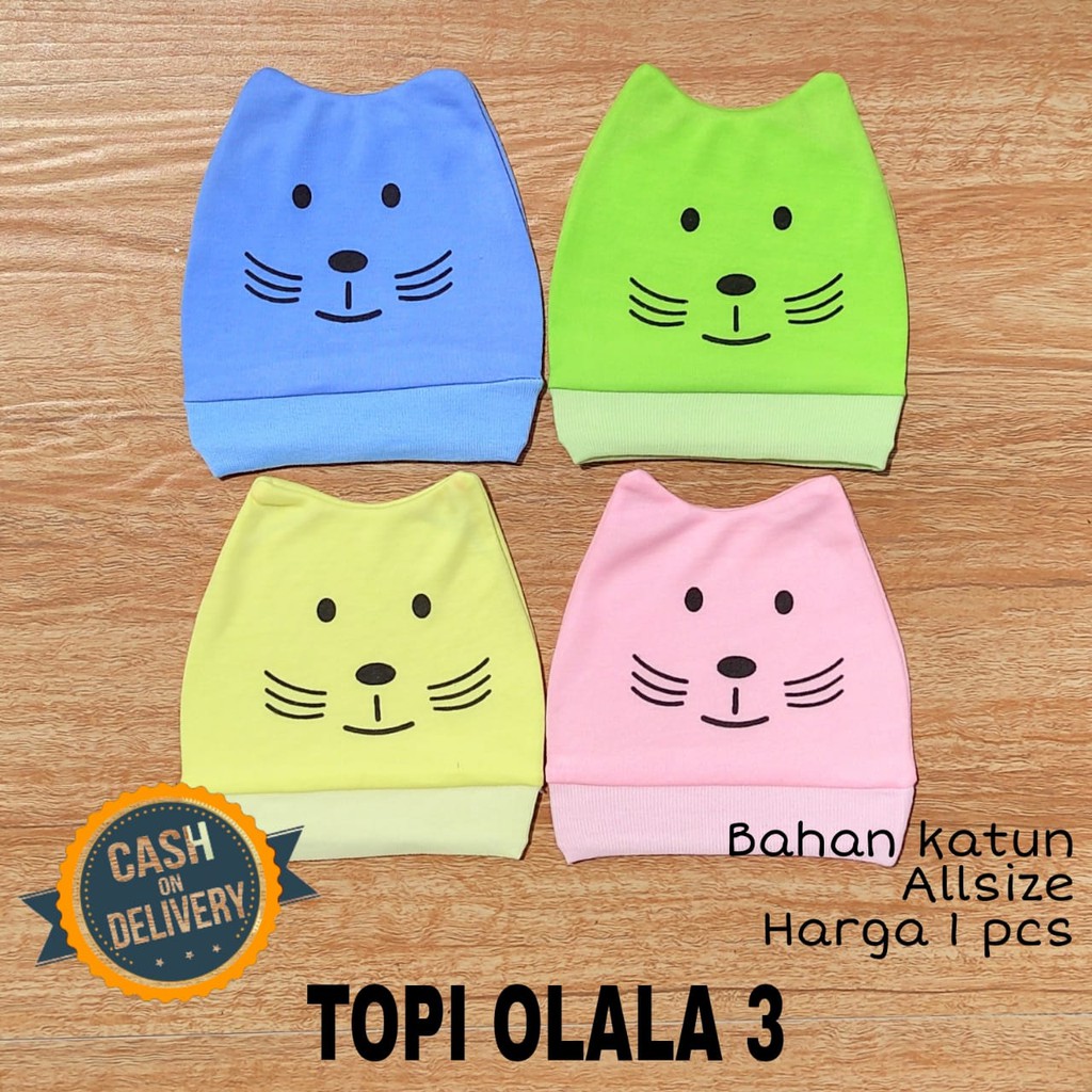 Topi bayi OLALA halus lembut perlengkapan bayi lahir