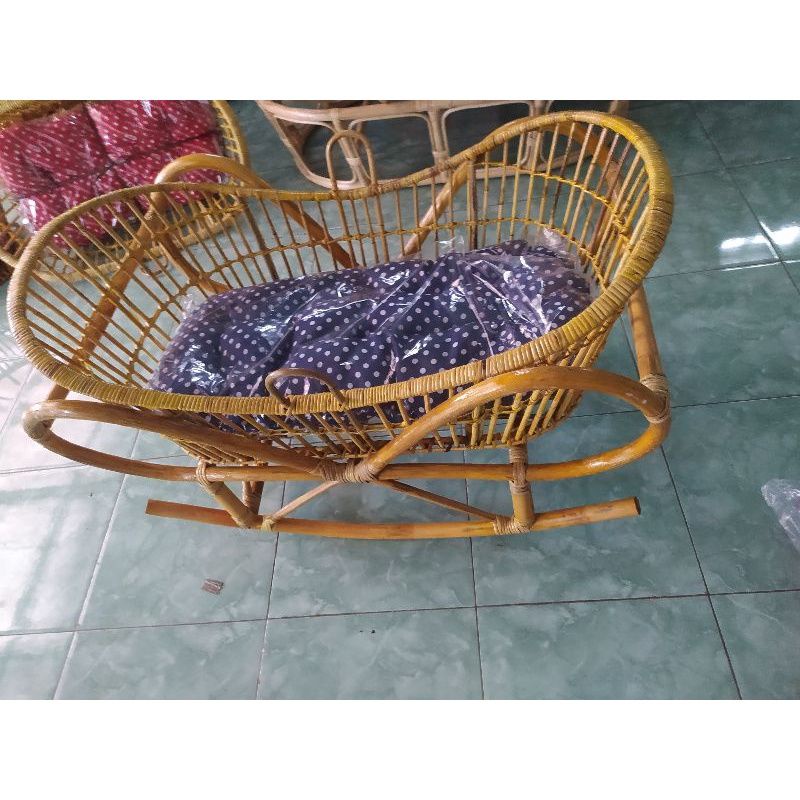 Ayunan Bayi Rotan Asli Model Perahu FREE KASUR