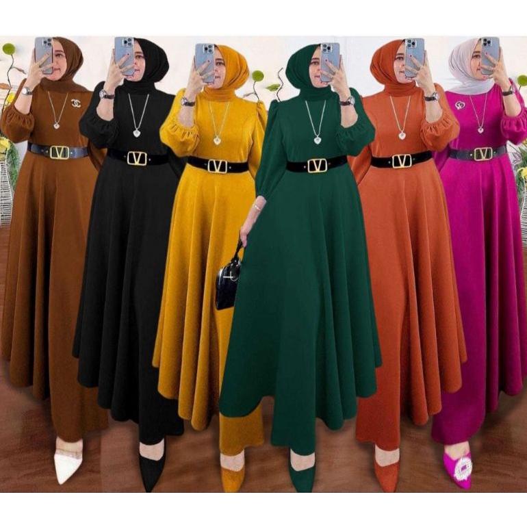 Gamis Xxl / Sephora Maxy Scuba Premium + Belt // Dress Pesta /Gamis Fashion / Dress Jumbo / Gamis Ju