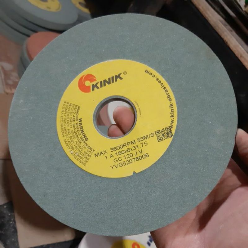 KINIK Batu Gerinda Duduk Asah Pisau dll 7 inch 180 x 6 x 31,75 mm Grinding Wheel Grit 120 Poles Batu