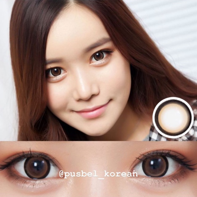 Softlens princess candy sakura gray &amp; brown big eyes original korea