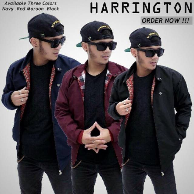 Jaket harington sensor / harington maroon / harington black / jaket murah / jaket premium