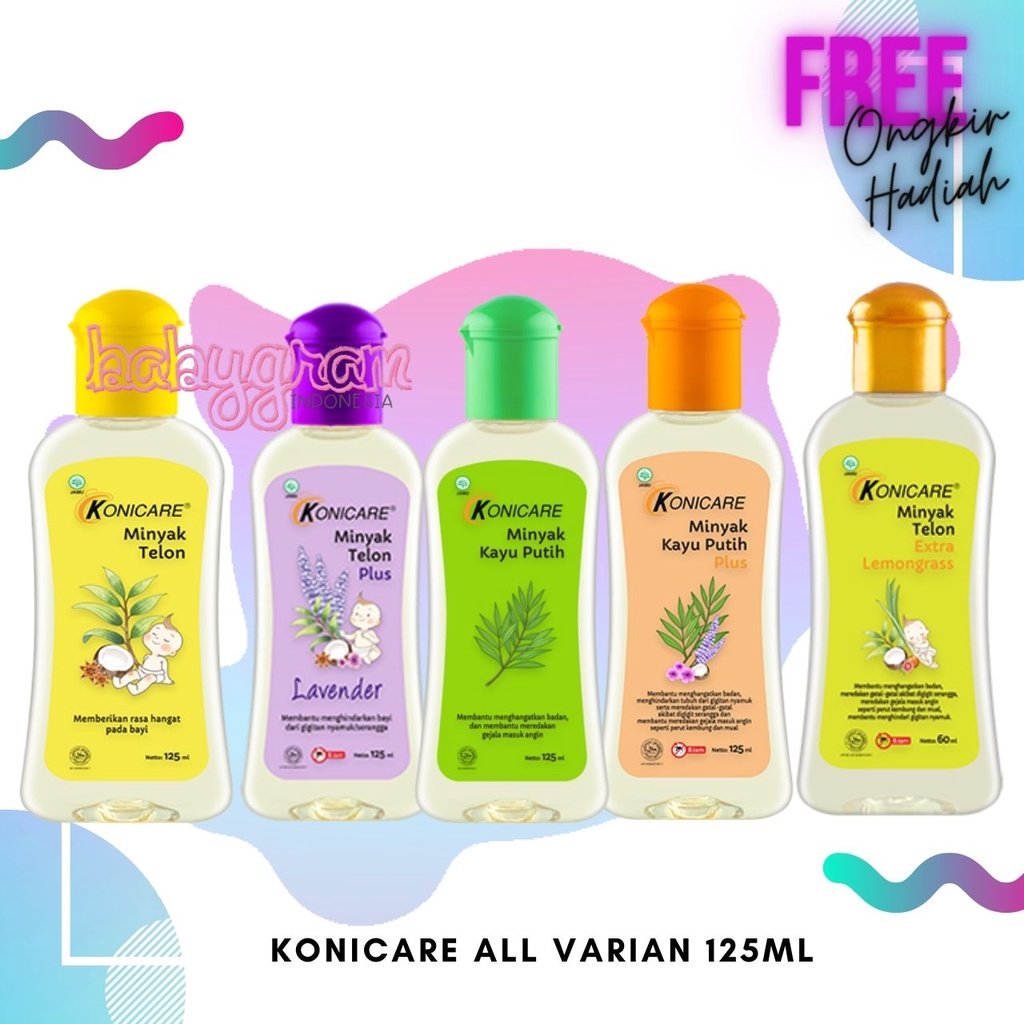 Konicare Minyak Telon 125ml / Telon Plus 125ml / Kayu Putih Plus 125ml / Kayu Putih Plus 125ml