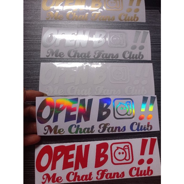 STICKER OPEN BO CUTTING