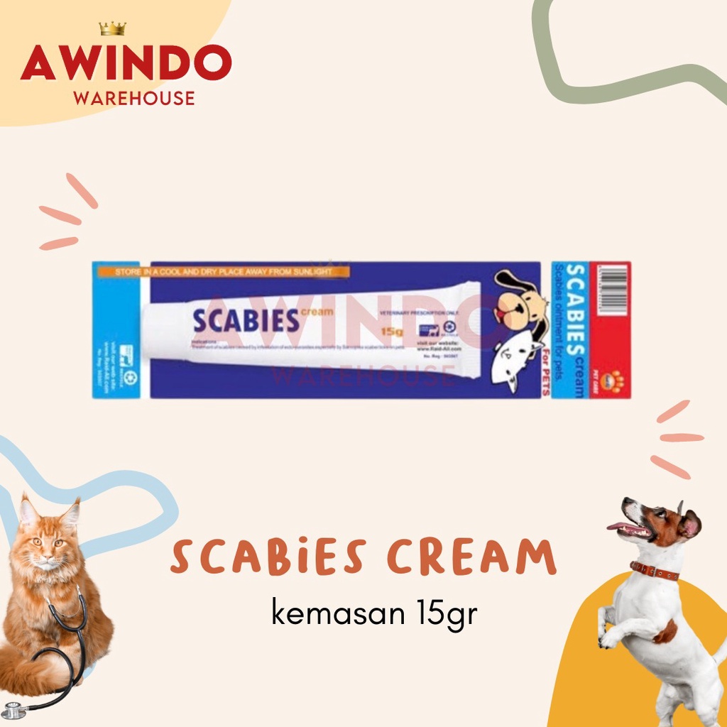 SCABIES CREAM - Obat Salep Kutu Parasit Jamur Anjing Kucing Kelinci