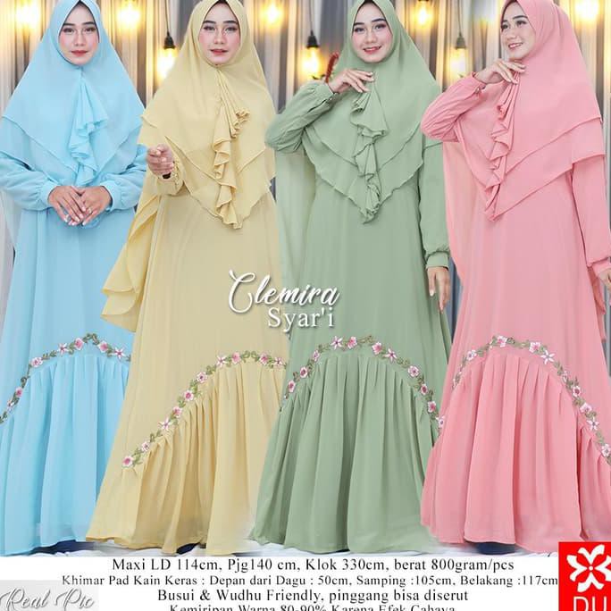 Baju Muslim Wanita | Gamis | Syari | Pesta | Maxi Dres Clemira Terbaru