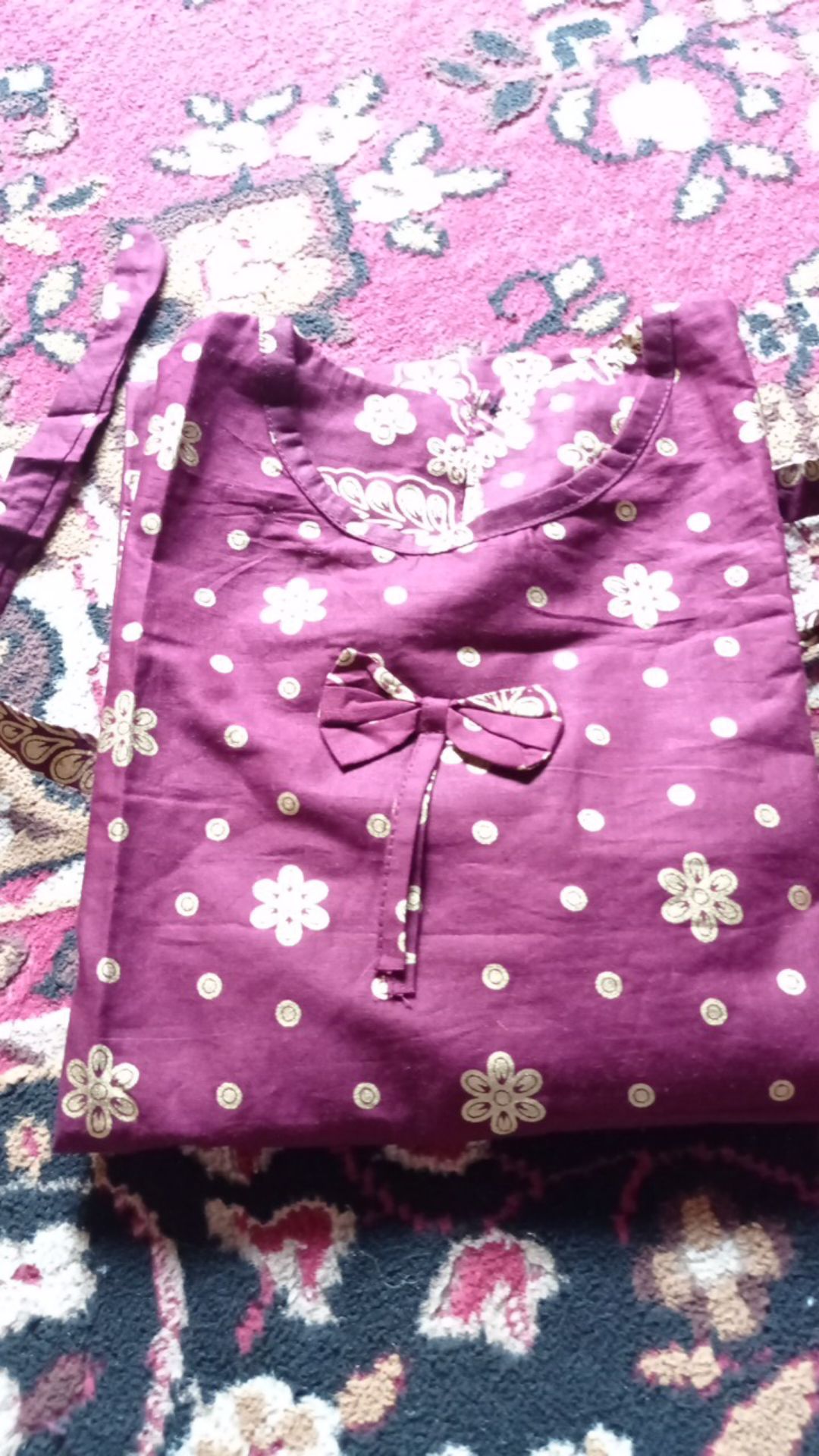 Batik Couple Keluarga Sania-ruffle Batik Couple Ori Standar & Jumbo Batik Pekalongan