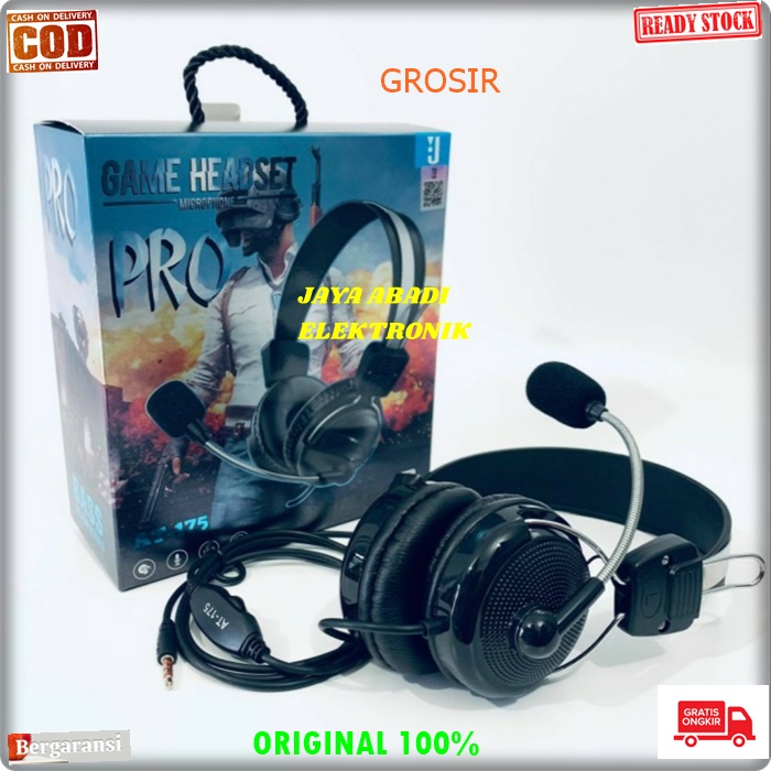 J323 HEADSET GAME HEADPHONE BANDO YOUTUBER GAMING HANDSFREE CALL HEADPHONES KABEL KOMPUTER PC MICROP