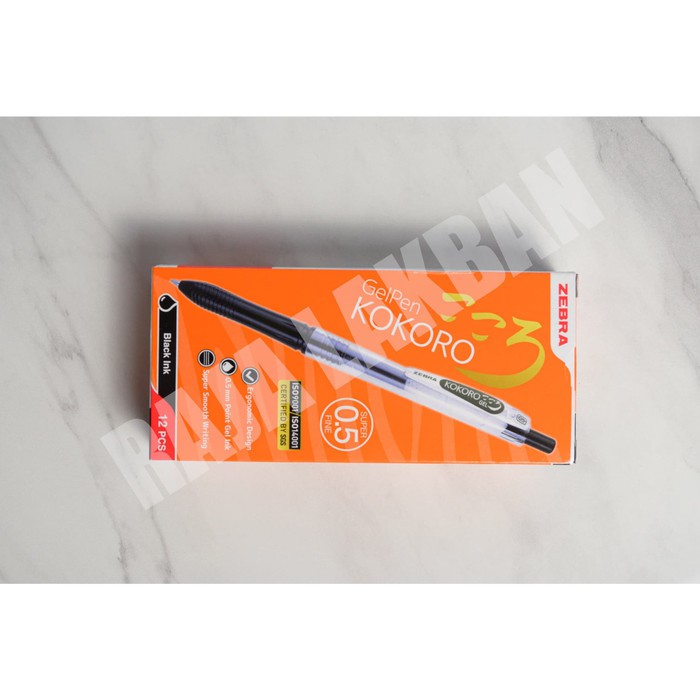 

Murah Pen / Ballpaint Zebra Kokoro Semi Jell Hitam ECER/GROSIR - Hitam 05 Elegan