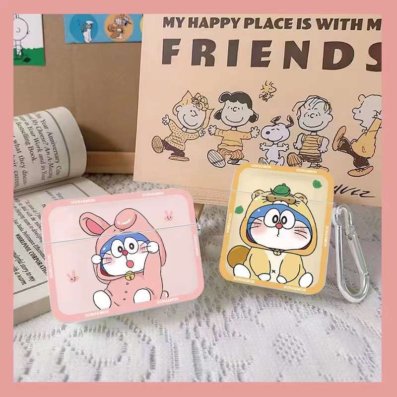 Casing Soft CASE Silikon Motif Doraemon Untuk airpods 3 2 1 Pro 2