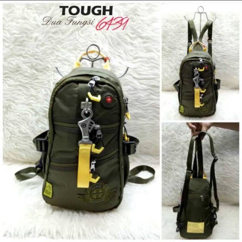 TAS BACKPACK SLING BAG 2IN1 TOUGH 6439 2 FUNGSI ORIGINAL