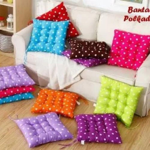 BANTAL ALAS DUDUK MOTIF POLKADOT KURSI SOFA INTERIOR RUMAH KANTOR HOME