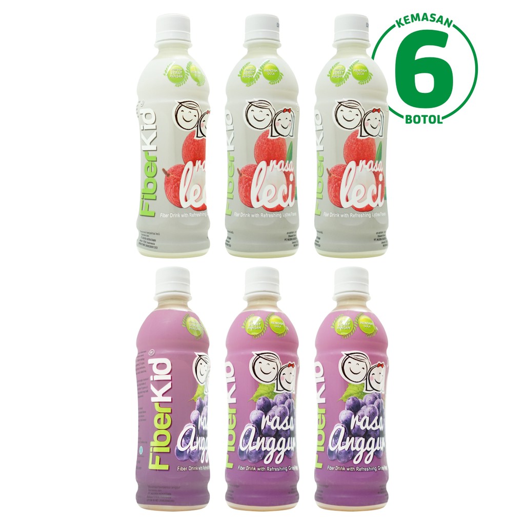 

FiberKid Minuman Serat Pangan /Fiber Rasa Anggur dan Leci (6 btl)