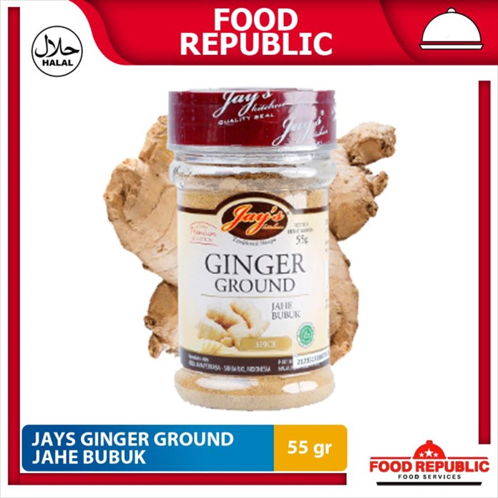 Jays Ginger Ground Powder 55 gr Serbuk Jahe Bubuk Murni Asli Halal