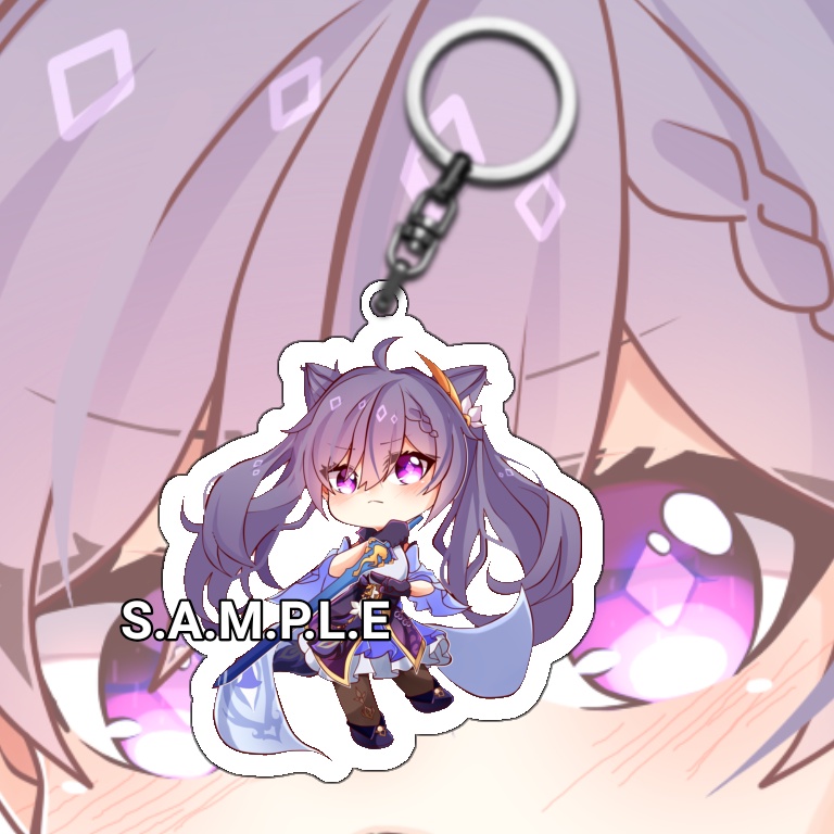 Gantungan Kunci Anime Game Genshin Impact Keqing - Keychain Genshin Impact Keqing