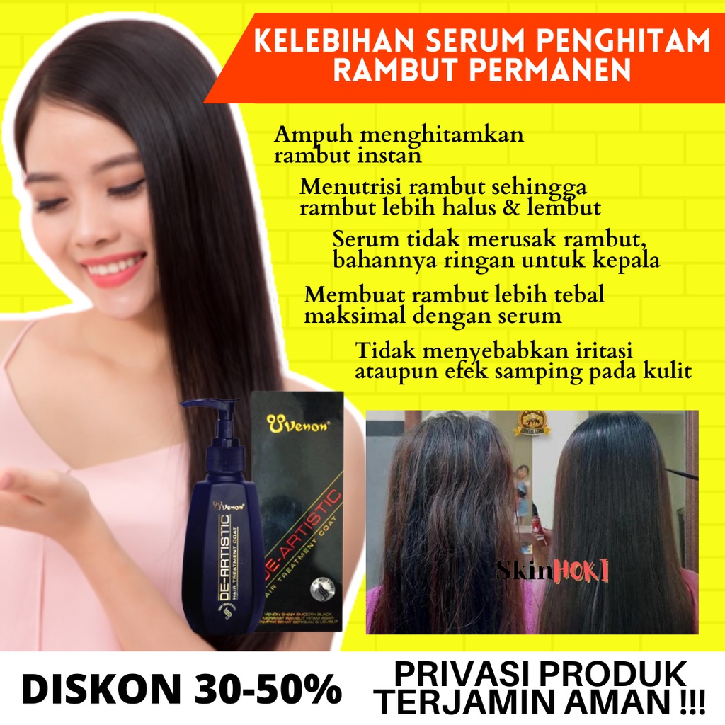 SERUM RAMBUT RUSAK PENGHILANG RONTOK VENON BLACK SERUM VITAMIN RAMBUT VENON HITAM 160ML ORIGINAL BPOM