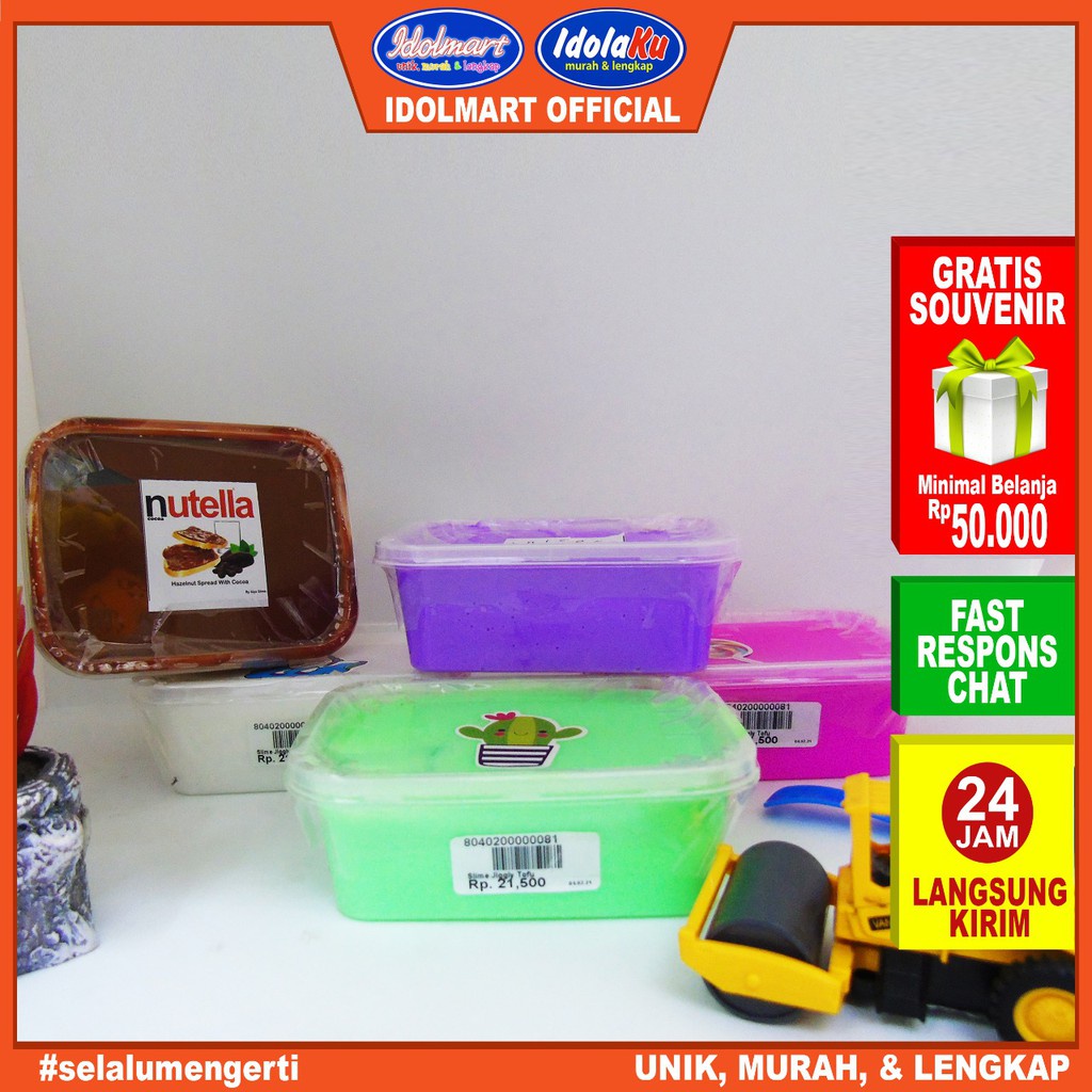 IDOLAKU Slime Tofu 500cc/Tofu Slime/Slime Jiggly/Slime Murah/Slime Promo/Slime BerSNI