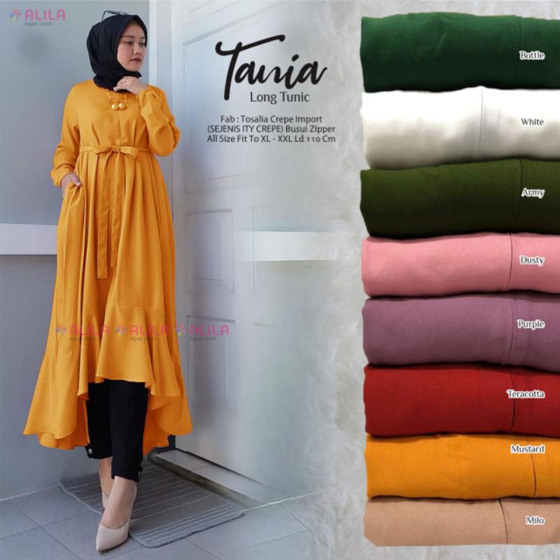 TANIA LONG TUNIK // TUNIK TOSALIA CREPE BY ALILA