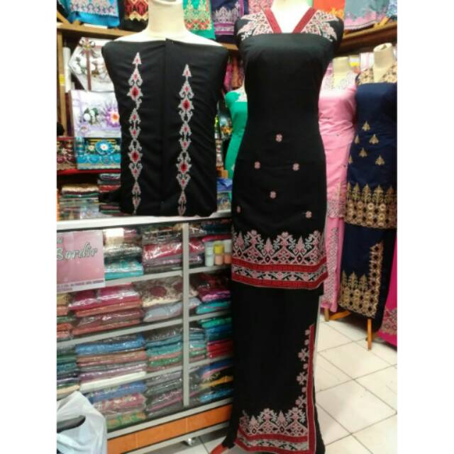 Bahan/Bakal Baju Couple Bordir Motif Songket