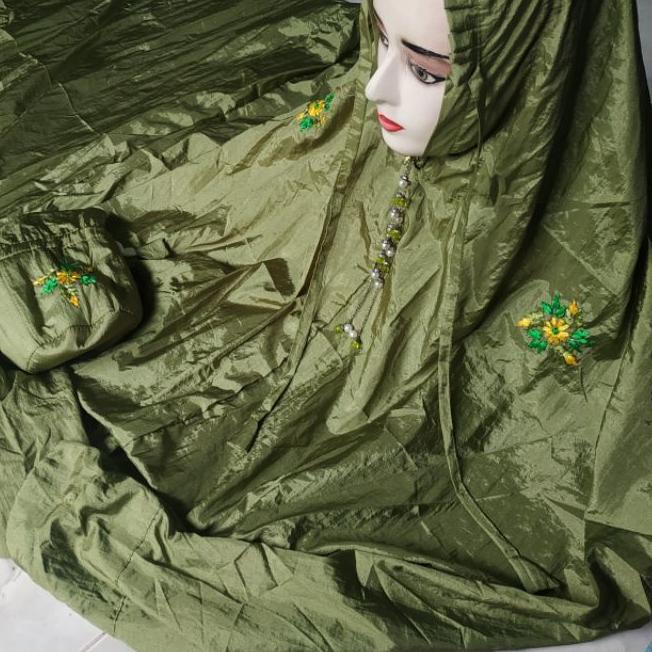 ♠ MUKENA TERUSAN PARASUT BORDIR ➱