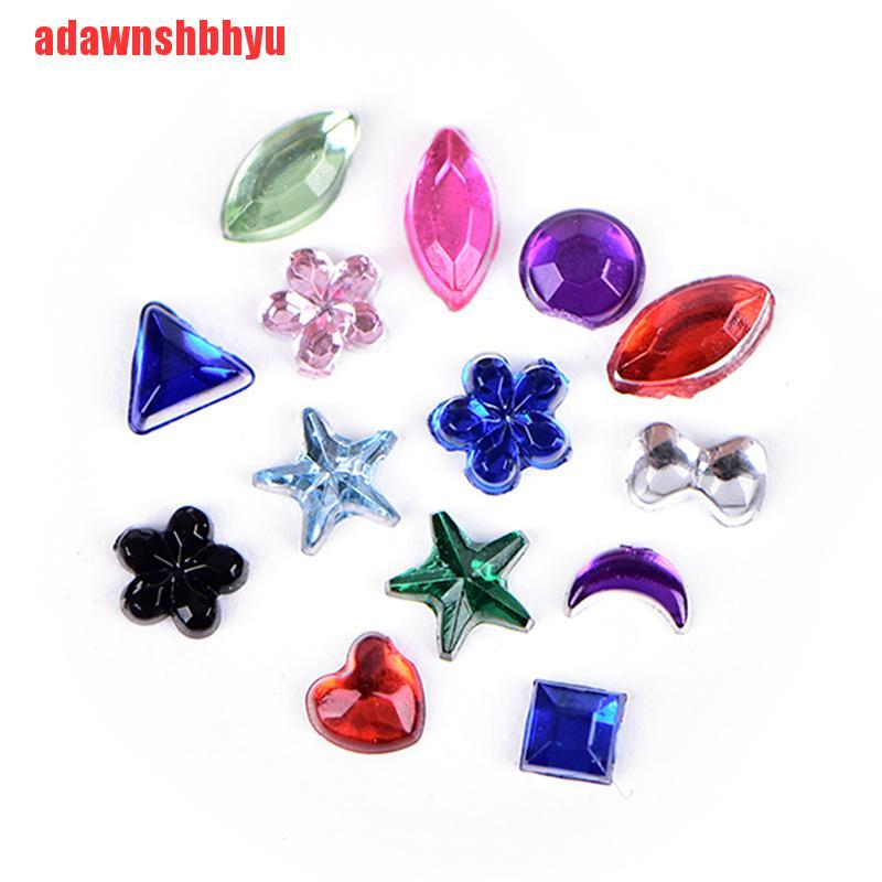 (Adawnshbhyu) 2000pcs Berlian Imitasi Akrilik 3d Untuk Dekorasi Nail Art Diy