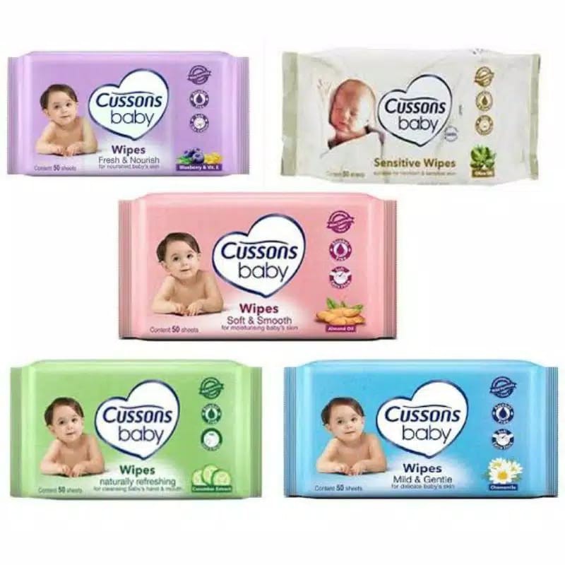 TISU BASAH CUSSONS BABY / TISU BAYI MURAH 50 SHEETS / TISSUE BASAH BAYI / TISSUE GROSIR / TISSUE MUR