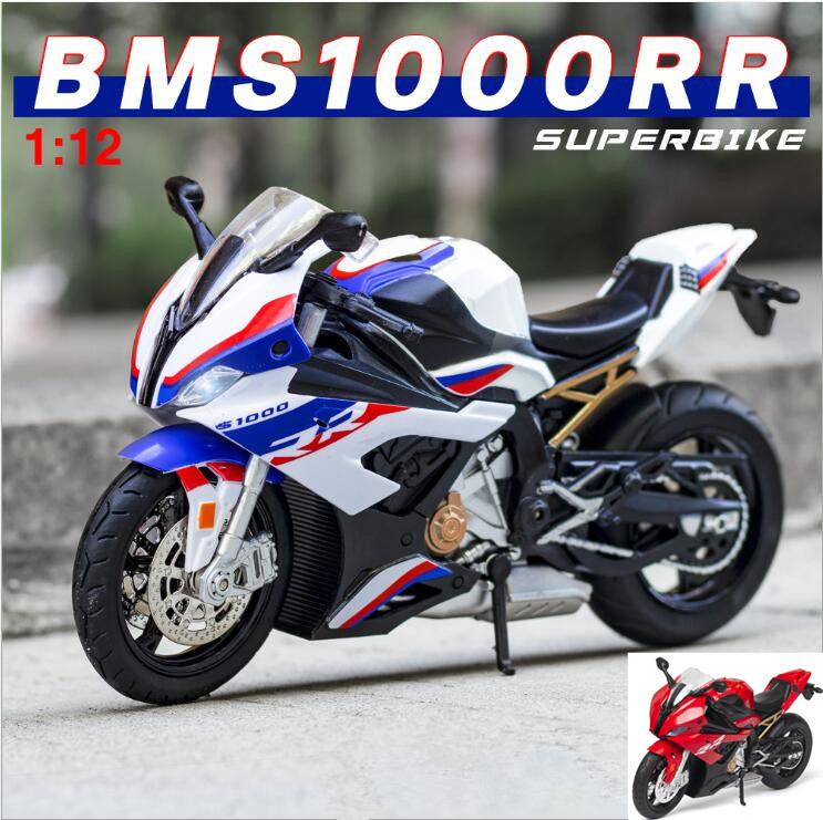 1:12 BMW S1000RR Sepeda Motor Dan Model Kendaraan Diecast Model Sepeda Motor Koleksi Mainan Sepeda Motor-6