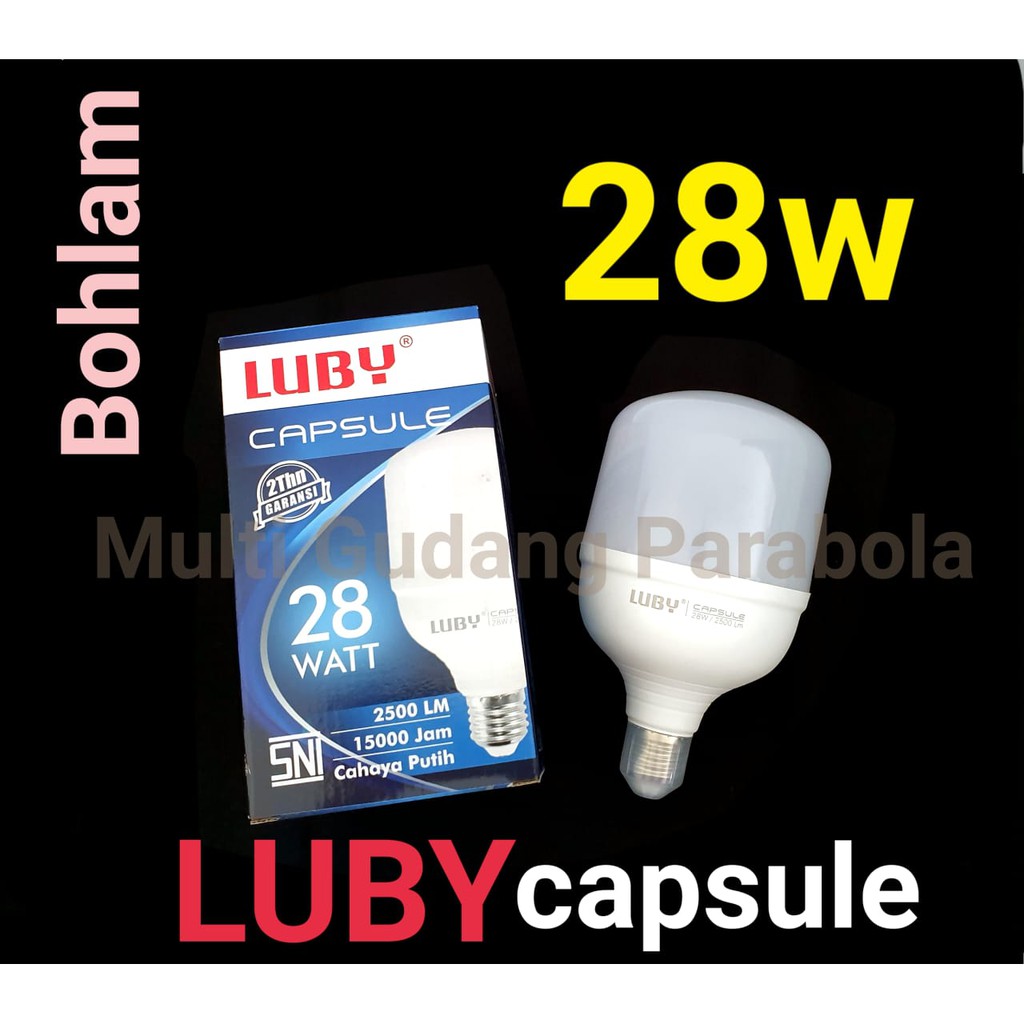 Lampu LED Luby Capsule 28 Watt Cahaya Putih