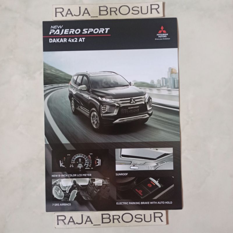 Poster brosur katalog flyer Mitsubishi Pajero Sport Dakar 4x2 AT 2021