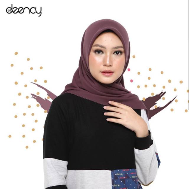 KERUDUNG DEENAY HAZFA PLAIN - kerudung deenay polos - deenay hazfa polos