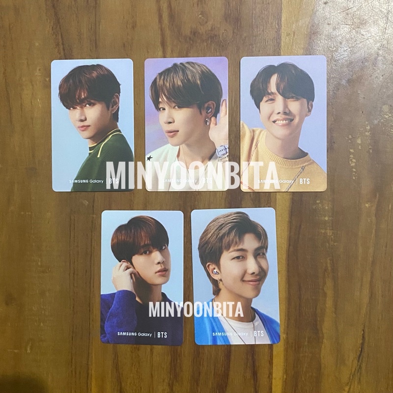 BTS X SAMSUNG GALAXY PHOTOCARD (( OFFICIALL)) TAEHYUNG JIMIN JHOPE JIN RM