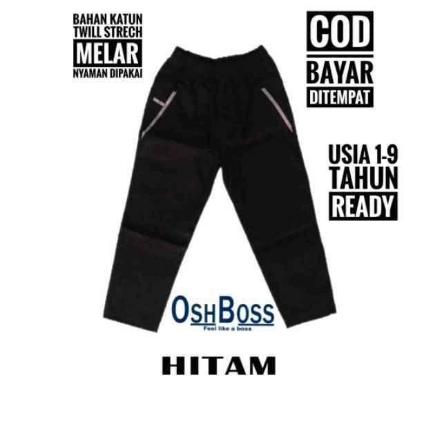 CELANA PANJANG ANAK CINO WARNA HITAM usia 1-12 tahun-7