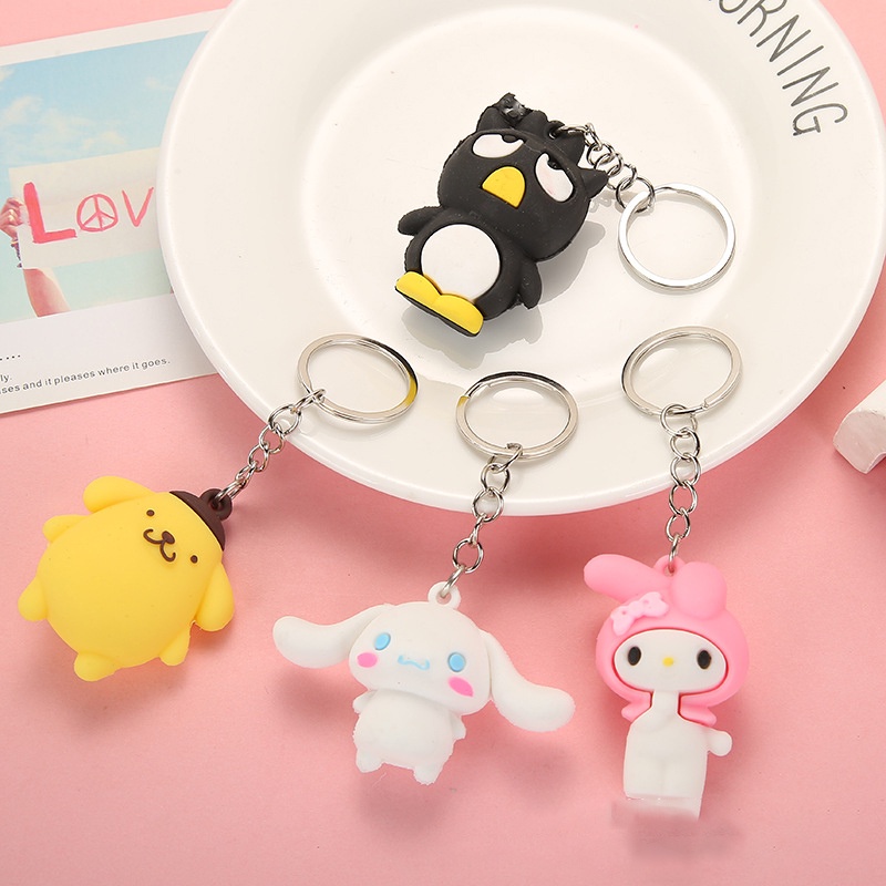 Gantungan Kunci Desain Kartun Sanrio My melody Badtz Cinnamoroll HelloKittys Untuk Pasangan