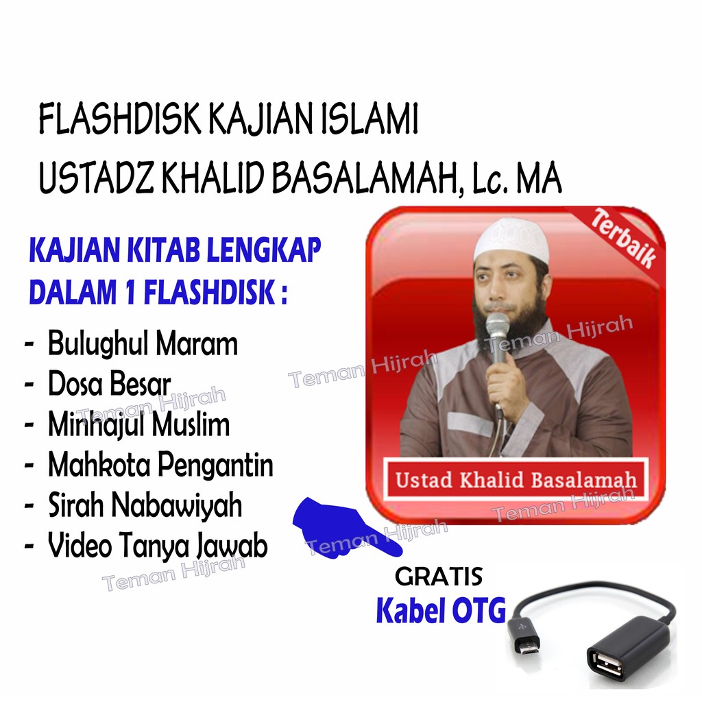 Flashdisk 16gb Kajian Islami Kajian Kitab Ceramah Ustadz Khalid Basalamah Shopee Indonesia