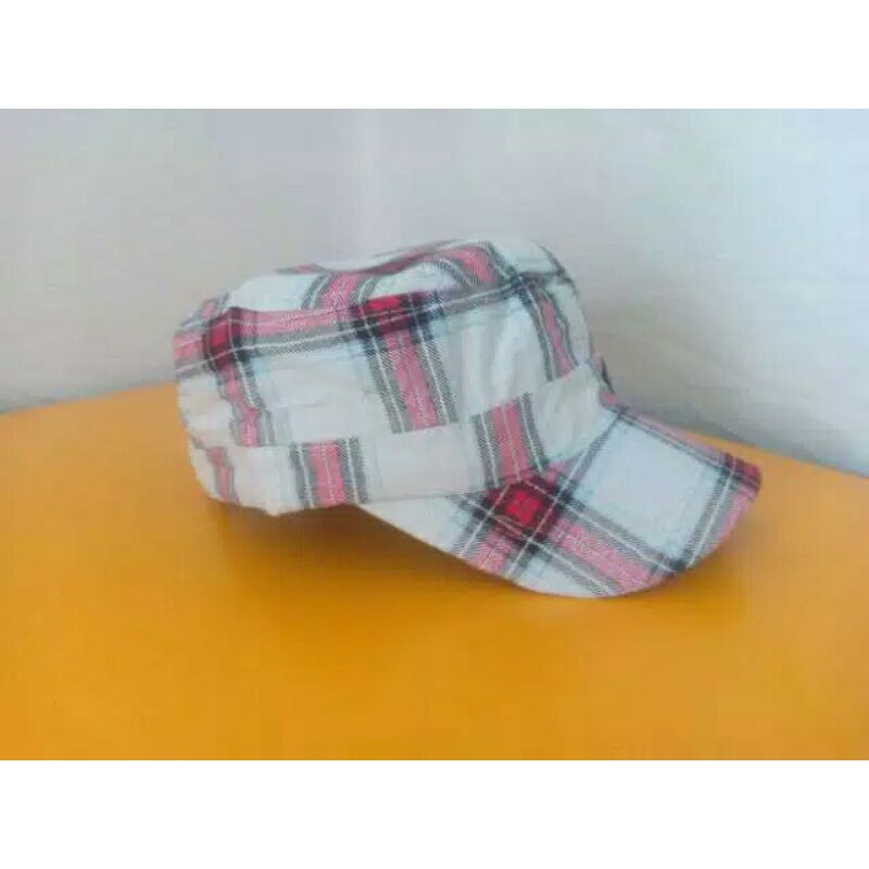 topi komando kotak pin  dewasa KOMBINASI WARNA komando kotak PENGATUR UKURAN VELCRO DAIMARU