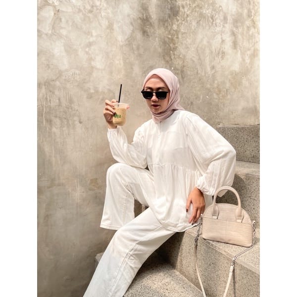 BEFAST - ZEC OOTD Wanita Blouse KALILA / Cloudy Blouse / Blouse Wanita Hijab / Blouse Lengan Balon