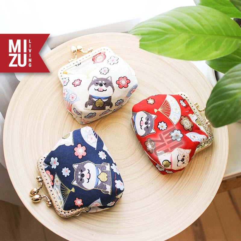 MIZU HACHIKOIN Coin Purse Wallet Pouch Dompet Koin Kain