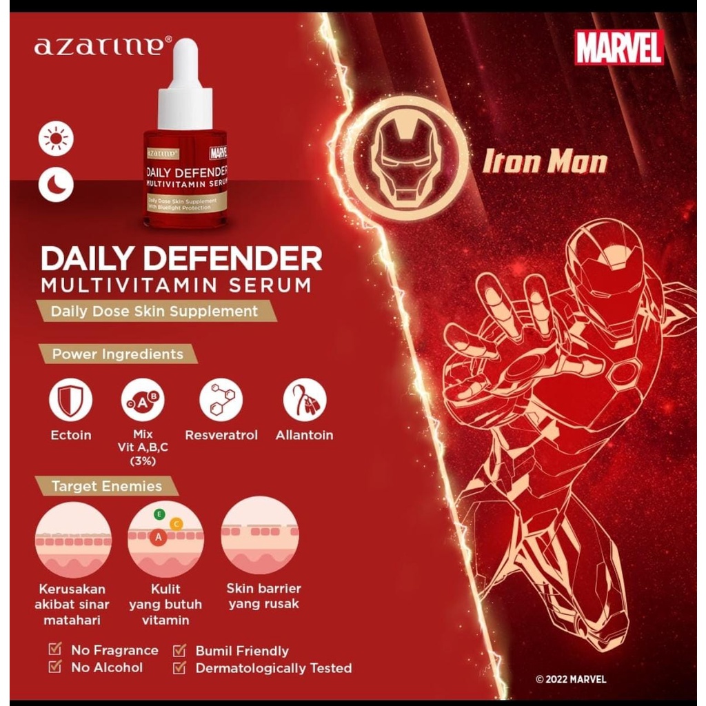 AZARINE Daily Defender Multivitamin Serum 20ml BPOM - Apple_kosmetik