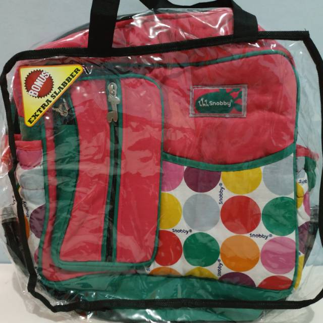 Snobby Tas Bayi Medium Marble TPT 1072 TPT1072 warna pink