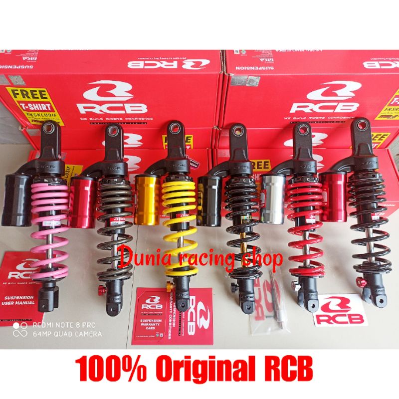 Shock RCB Tabung MB2 MB2+ MB2 Plus Beat Scoopy Vario Fazzio Mio Xeon Genio Scoopy new Spacy Vario 125  Vario 150 Vario 160 Mio m3 Fino Mio j X Ride Mio soul GT Spin SkyDrive Beat deluxe X ride Lexi Frego Mio m3 Mio j 305MM 330MM Original RCB